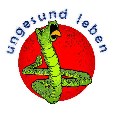 Logo von Ungesund Leben: die kotzende Gesundheitsschlange - Link zur Rezeption